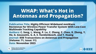 Highly Efficient Wideband mmWave Rectennas for Wireless Power Transfer System [upl. by Yecad61]