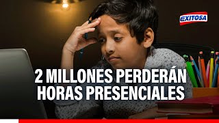 🔴🔵Clases virtuales Más de 2 millones de escolares perderían 4 millones de horas presenciales [upl. by Relda]