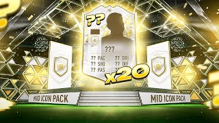 THIS IS WHAT I GOT IN 20X MID ICON PACKS  FIFA 22 ULTIMATE TEAM [upl. by Winn]