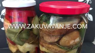 Patlidzan u turšiji Kako se priprema kiseli patlidzan Pickled eggplant [upl. by Doro]