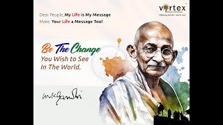 Gandhi Jayanti 2024 Wishes  AIGenerated Mahatma Gandhi Voice  Vortex Engineering gandhijayanti [upl. by Gibbs]