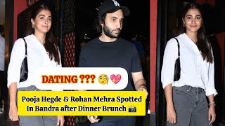 Pooja Hegde amp Rohan Mehra Spotted in Bandra after Dinner Brunch 📸 [upl. by Wootan]