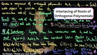 The Roots of Orthogonal Polynomials Interlace [upl. by Welton]