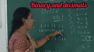 binary and decimal binary decimals youtube youtube shorts trending school [upl. by Sheffy]