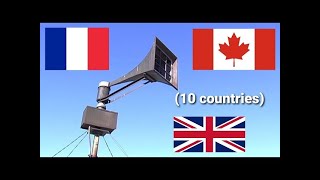 Nuclear Siren Sound  10 Different Countries [upl. by Finer]