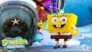 Santa Has His Eye On Me Music Video 🎄  SpongeBob [upl. by Dnomyar]