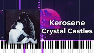 Crystal Castles  Kerosene Accurate Piano Tutorial [upl. by Bores69]