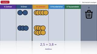 Addieren und Subtrahieren von Dezimalzahlen im Kopf mit DEZI [upl. by Tima82]