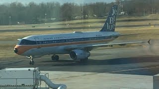 January Planespotting at Westchester County Airport ft JetBlue Retrojet [upl. by Akirderf]