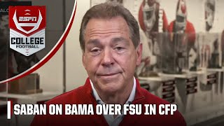 Alabama EARNED THE RIGHT to be here  Nick Saban on making CFP over FSU  CFP Selection Show [upl. by Schargel]