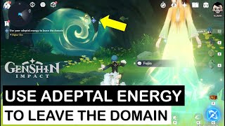 Use you Adeptal Energy to leave the Domain  Genshin Impact [upl. by Voltz]