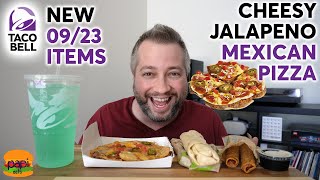 Taco Bell NEW Cheesy Jalapeno Mexican Pizza amp More E8 2023  Review [upl. by Anabella]