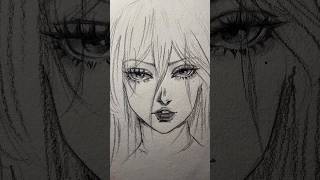 Drawing and Shading of anime girl Pls support my channel 😄art animeart [upl. by Elke]