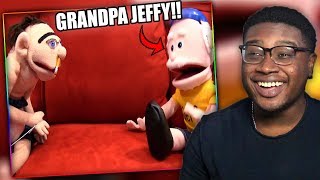 JEFFY MEETS HIS GRANDPA  SML Movie Jeffy Skips School Reaction [upl. by Refinnaej]