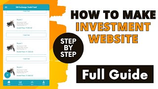 How To Develop An Investment App  Investment App Daily Income [upl. by Ahsemak]