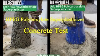 Fluidity of HPEG Polyboxylate Superplasticizer in Concrete [upl. by Tham579]