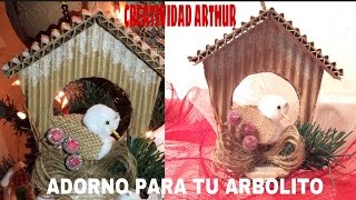 ADORNO NAVIDEÑO PARA TU ARBOLITO DE NAVIDAD FÁCIL Y RÁPIDO [upl. by Allehcim]