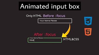 Input field with floating text animation  only CSScoding [upl. by Angelina]