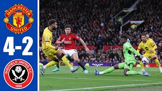 🔴 Man United vs Sheffield highlights Hojlund Bruno Fernandes and Harry Maguire goals [upl. by Udele]