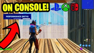 How To Get PERFORMANCE MODE On Console PS4PS5XBOX Fortnite OG [upl. by Neumark527]