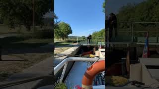 🔐Entering one of the many locks along the Canal du Nivernais in France [upl. by Kamp]