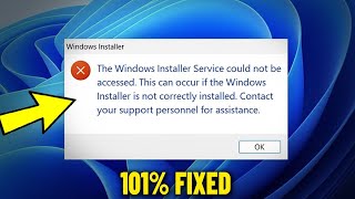 The Windows Installer Service could not be accessed in Windows 11  10  8  7  How To Fix Error ✅ [upl. by Darnoc]