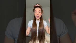 Let’s straighten my HUGE hair Pro steam straightener brush hair hairtutorial [upl. by Darken]