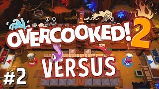 Overcooked 2 Versus  2  THE GOALS MOVE 4 Player Gameplay [upl. by Guevara372]