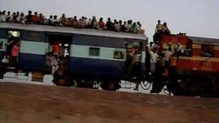 Indian train with over crowded peoples [upl. by Abihsot]