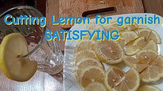 ASMR Cutting Lemon for garnish satisfying foodgarnish refreshing [upl. by Leiser]