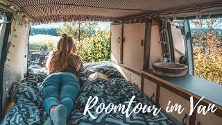 ROOMTOUR DURCH UNSEREN VAN  VW T4 Camper Selbstausbau Teil 4 [upl. by Aronid]