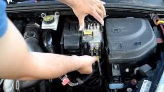 How to remove battery and replace on peugeot 307 308 and Citroen C4 [upl. by Codi]