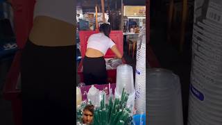 Funny👌 streetfood milkshake food drink coffee bangkokstreetfood bangkokfoodie thaifood [upl. by Addison]