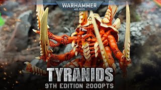 Tyranids COMPLETE ARMY Warhammer 40K 9th Edition 2000pts [upl. by Uuge873]