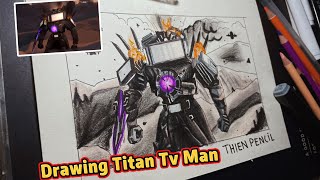 How To Draw TITAN TV MAN In Skibidi Toilet  drawing skibidi toilet 76 tvman skibiditoilet [upl. by Lahcim204]