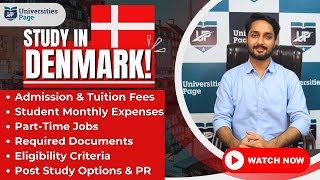 Denmark Student Visa 2024  Complete Process amp Details  Jobs amp Salaries  Scholarships amp Total Cost [upl. by Oribella]