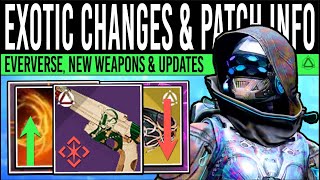 Destiny 2 BIG PATCH CHANGES amp EXOTIC UPDATES Solstice EVERVERSE Weapon Tuning FREE Dust 6 Aug [upl. by Alwin]