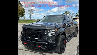 Wheel Spacers Chevy Silverado 62L with Stock OEM Wheels amp Tires  Aggressive Stance diy youtuber [upl. by Poppas30]