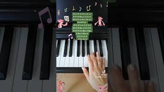 The Pink Panther Theme  Easy Piano Tutorial shorts [upl. by Sartin]