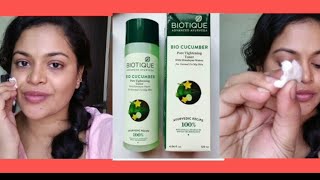 Biotique Bio Cucumber Pore Tightening Toner Honest Review in Hindi [upl. by Magena]