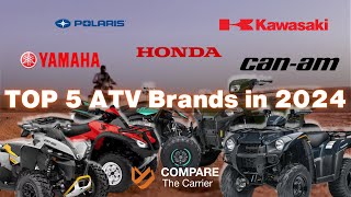 Top 5 Best ATV Brands of 2024 Polaris Honda Yamaha Kawasaki and CanAm  Expert Review [upl. by Tolman]