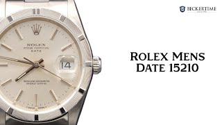 Mens Rolex Stainless Steel Date 15210 Watch with Silver Dial [upl. by Zere227]