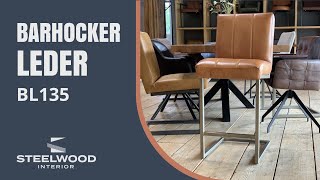 Barhocker Leder BL135 STEELWOOD INTERIOR [upl. by Dace751]