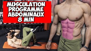 ABDOMINAUX PROGRAMME MUSCULATION 8 MINUTES haltère [upl. by Wanyen408]