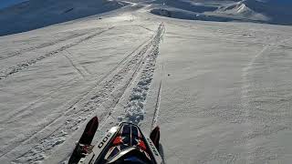 Snowmobiles in Psiloritis snow mountain Crete Paraglidingcrete [upl. by Quintessa]