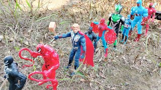 AVENGERS SUPERHERO TOYS 13Action Figures Spiderman IronmanHulkThor Captain America [upl. by Roehm]