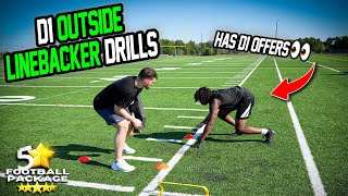 Outside Linebacker Drills  He has D1 Offers👀 [upl. by Lucien493]