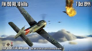 FW 190 A8 5 kills on highvalue Intercept Mission  Ace in a Day  IL2 WW2 Air Combat Flight Sim [upl. by Eisen]