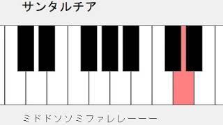 サンタルチア ドレミ鍵盤つき [upl. by Yelkrab]