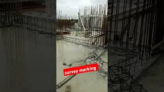 survey marking work survey wall column civilengineering slab building [upl. by Letisha]